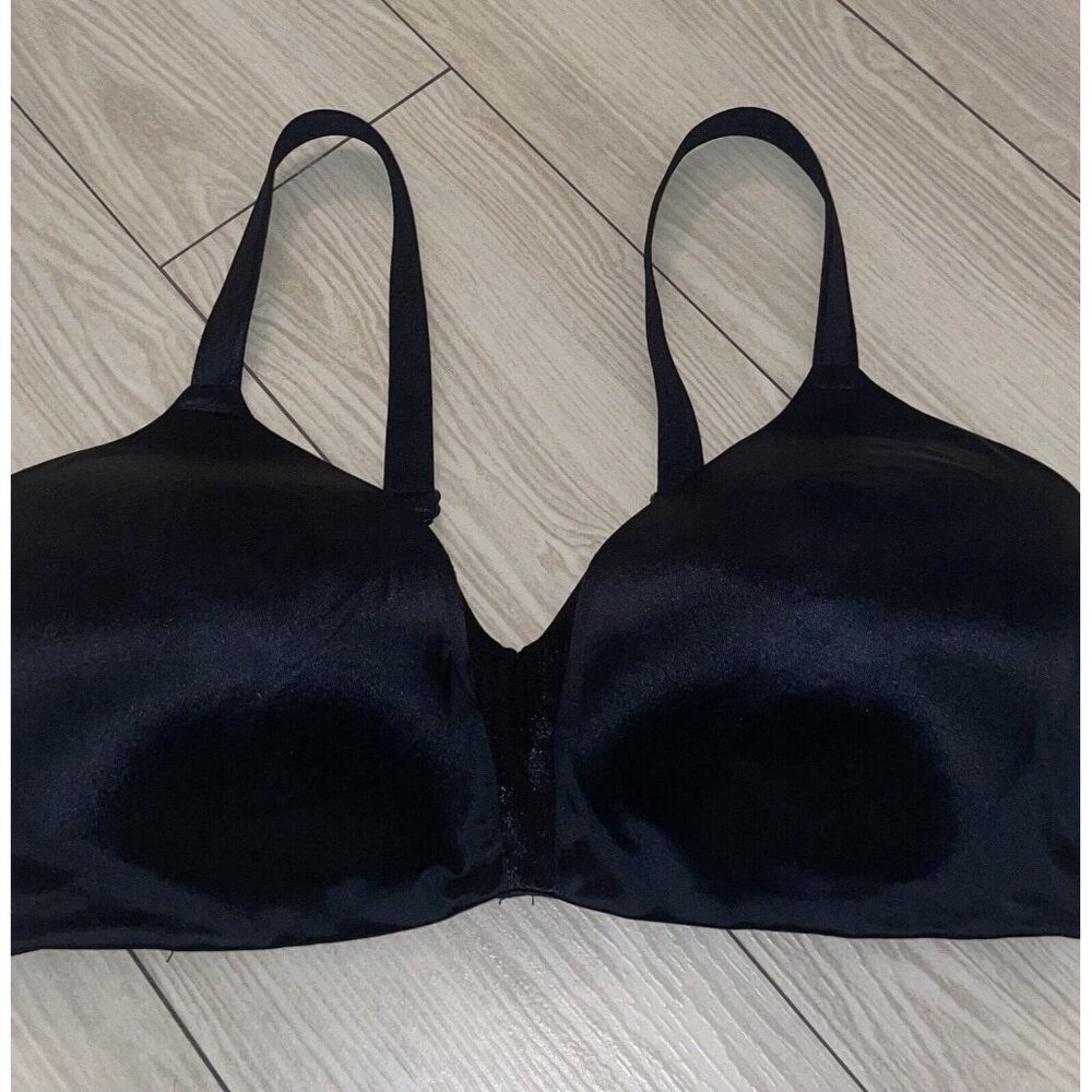 Bali 6556 One Smooth U Concealing T-Shirt Bra Lined Wire Free Womens 38DD Black - Picture 3 of 6